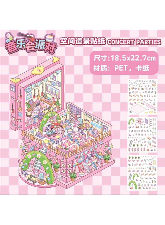 HELPS Cartoon Large Size Landscaping Stickers Custom 3d Miniature Scene Collage Cute Decompression Diy Stickers - Image 1