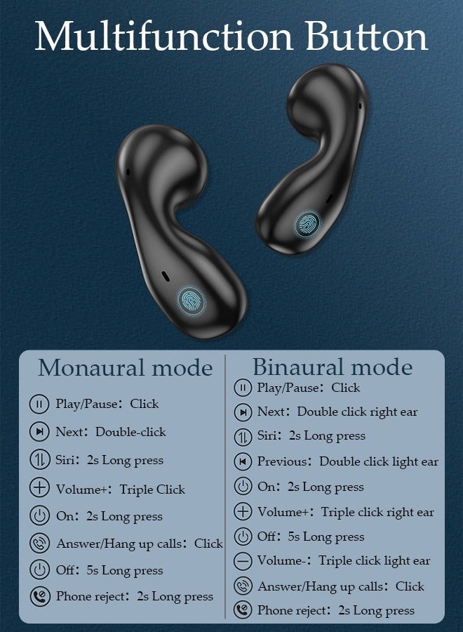 DUNISO Wireless Headphones Bluetooth 5.3 In-ear Earphones with Mic Wireless Charging Case Fingerprint Touch IPX7 Waterproof Headphone for Running Sport Gym - Image 3