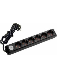 Viko 6-Plus Extension Socket with Switch Black 3 Meters 