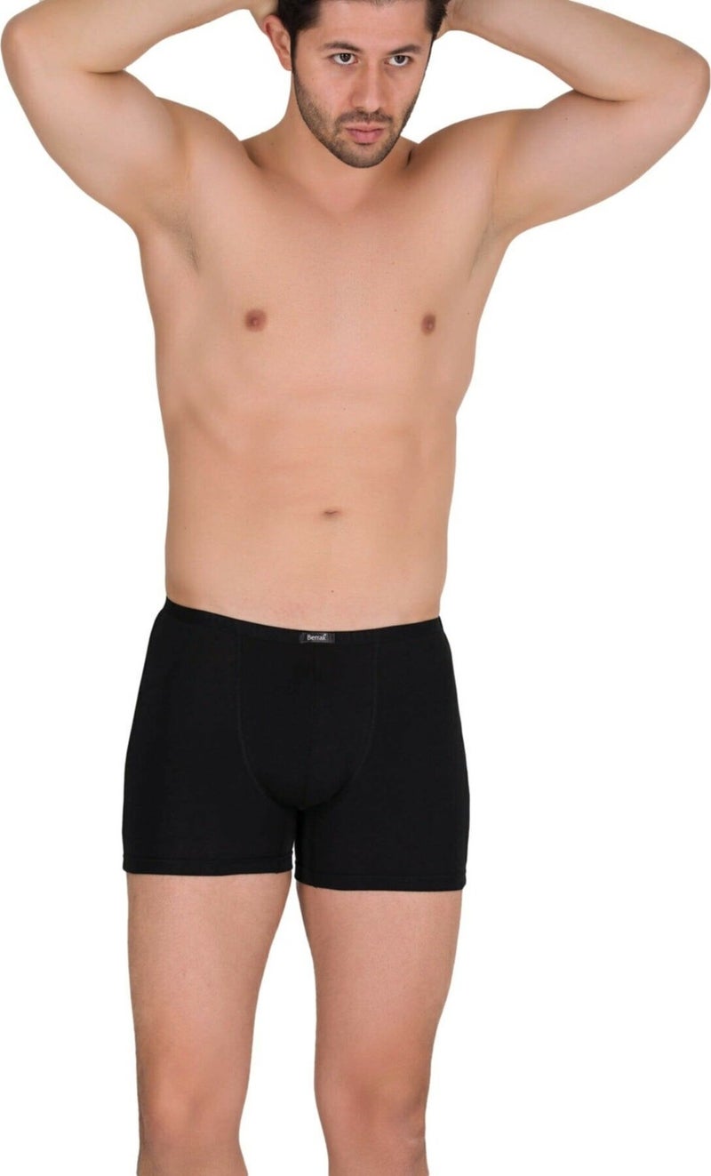 Berrak 2 Pieces Black Color Slim Belted Modal Boxer