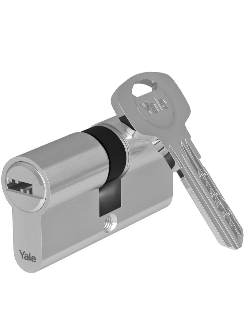 Yale 1000 Series Double Euro Cylinder 80mm Satin Nickel  6 Pin Dimple Key, 10-1002-4040-00-22-11 - Image 1