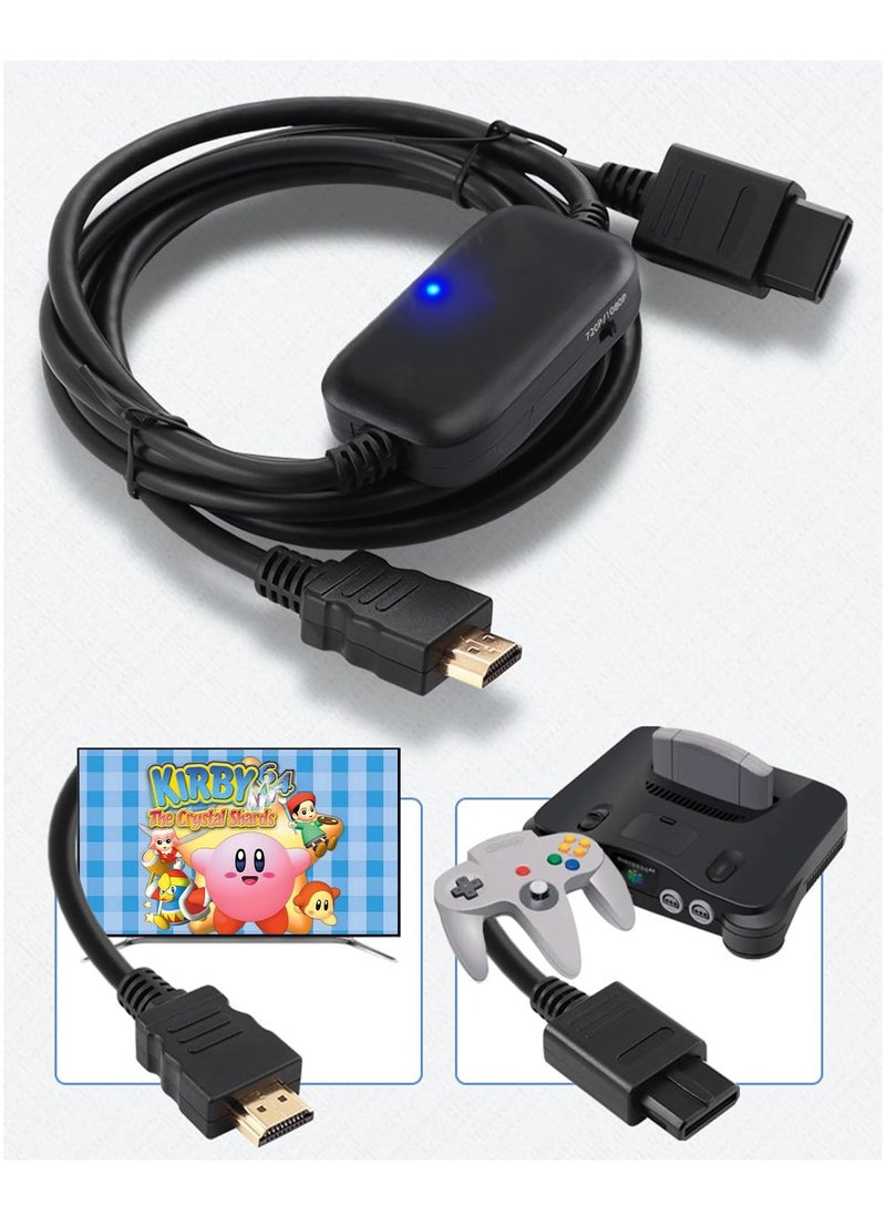 Generic - HDMI Adapter for N64 Gamecube SNES SFC 1080P 720P Picture Quality Enhancer Plug and Play Cable - Image 1