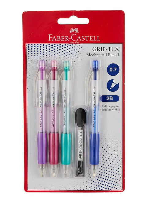 4-Piece Mechanical Pencil With a Pack of 2B Leads
