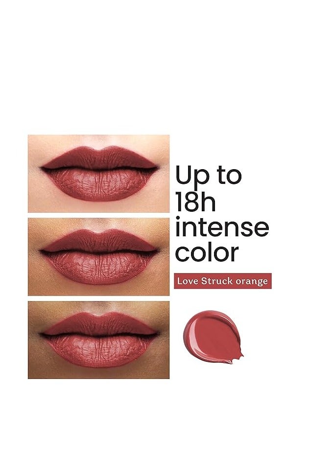 color cupid matte intense Color 18-Hour Stay Liquid Lipstick | Infused with Hyaluronic Acid & Ceramide | transfer proof & kiss proof| forever love - lovestruck orange | 4 ml - Image 2