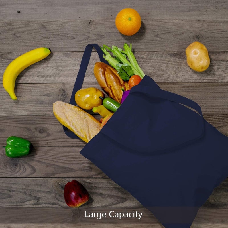 TOPDesign Economical Cotton Tote Bag, 5oz Lightweight Fabric, Reusable Grocery Shopping Cloth Bags, DIY Your Creative Designs - Image 4