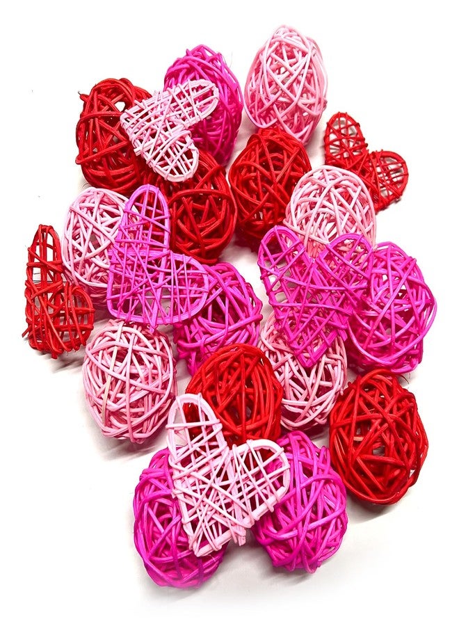 Mauts-inus Valentines Day Decoration Pink Love Vine Balls and Hearts Suitable for Vase, Table Decoration, Filling, Home Decoration - Image 1