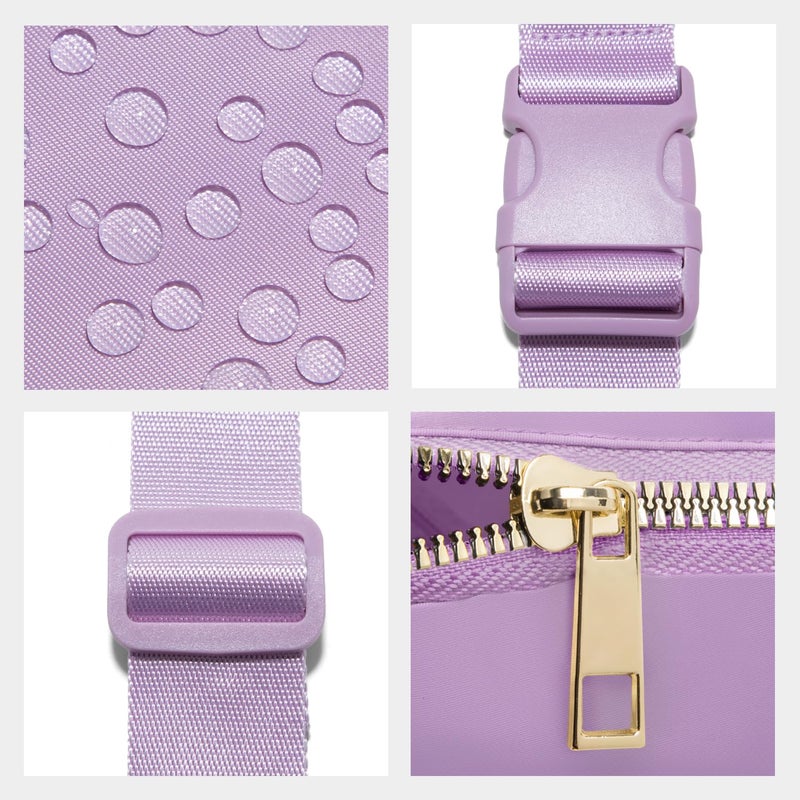 Gitus Birthday Gifts for 8 9 10 11 12 13 Year Old Girls Personalized Fanny Pack Crossbody Bags with Initial Letter Patch Belt Bag for Teen Girls Cute Trendy Stuff Travel Essentials (Lavender-A) - Image 3