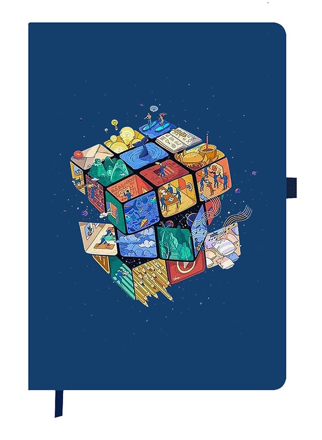 Theodor Designer A5 Thick Blue Hardcover Notebook Cube - Image 1