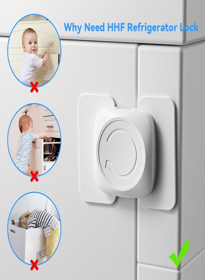 INKAJ Refrigerator Door Lock, Baby Guard, Child Lock, Refrigerator Door Stopper, Drawer Lock, Tamper Prevention, Finger Scissors Prevention, Earthquake Prevention for Children, Babies, Geriatric (Pack Of-2, Flat angle lock) - Image 4