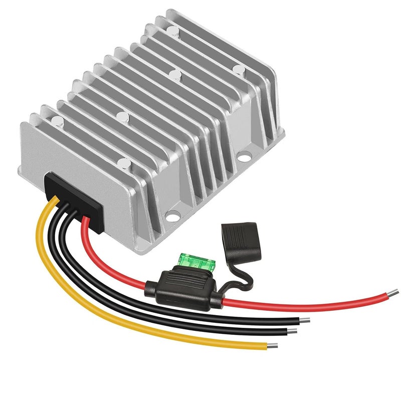 محول تخفيض الجهد من نوع DC بقدرة 30A وقوة 360W، يعمل على جهود 18V و20V و24V و36V و48V إلى 12V، مزود بمقاوم للماء ومناسب لعربات الجولف. - Image 1