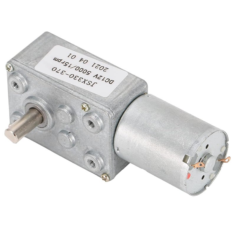 DC Motor Gear Motor, Durable Compact Mechanical Structure, DC 12V, Self Locking, 15RPM Low Speed - High Torque Performance, Lightweight Aluminum Brass Material, Ideal for - Image 2