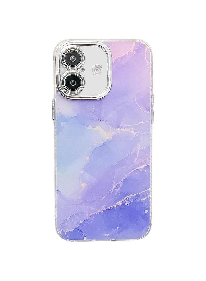 S-TOP Case For iPhone 16 Plus Electroplated Marble Texture Phone Case - Image 1