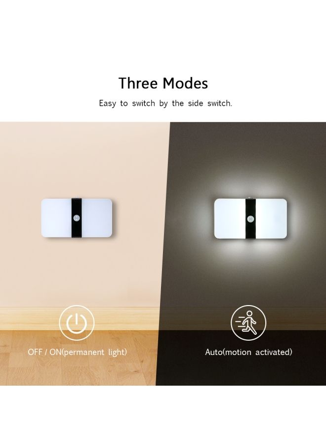 NIBEMINENT Battery Operated LED Motion Sensor Night Light White 17.00x3.50x8.50centimeter - Image 2
