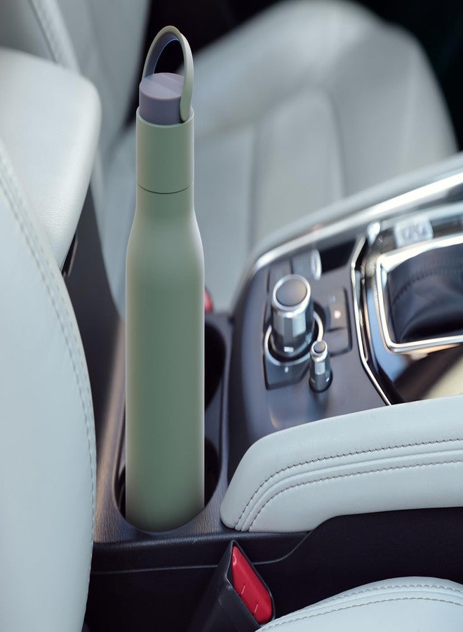 أسوبو زجاجة مياه مترو، زجاجة مياه معزولة بطبقتين مع شفاطة ومقبض قابلين للسحب، تحافظ على برودة المشروبات لمدة 24 ساعة، تصميم أنيق ومتين لترطيب أنيق، سعة 650 مل/22 أونصة، خالية من مادة BPA - Image 3