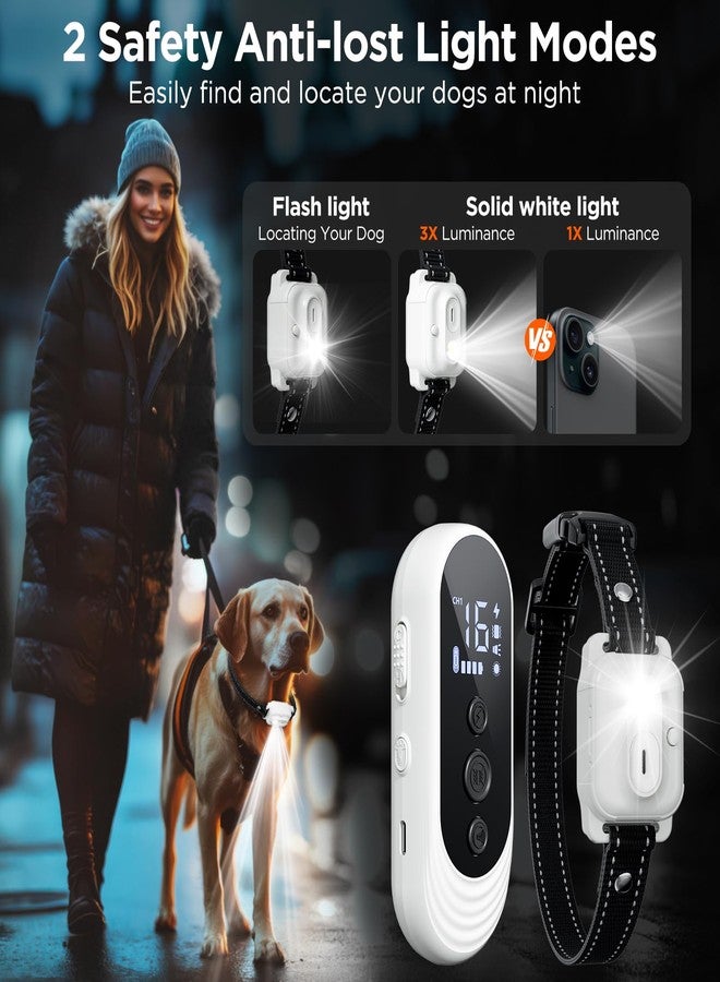 CIUZL Dog Shock Collar, 3300ft Dog Training Collar with Remote, IPX7 Waterproof Rechargeable Shock Collar Dogs with Beep, Vibration, Safety Shock, Light Mode - Image 4