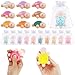 Ioffersuper 30 Sets Turtle Squeeze Toy Sensory Turtle Stress Ball Including Cute Mini Turtles Motivational Cards Organza Bags Positive Appreciation Gifts for Teacher Funny Graduation End of Year Gifts for Student - Image 2