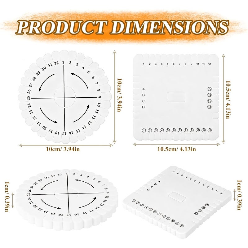 Round And Square Weaving Set 2pcs Hand Looms Crochet Hooks Yarn Craft Supplies - Image 4