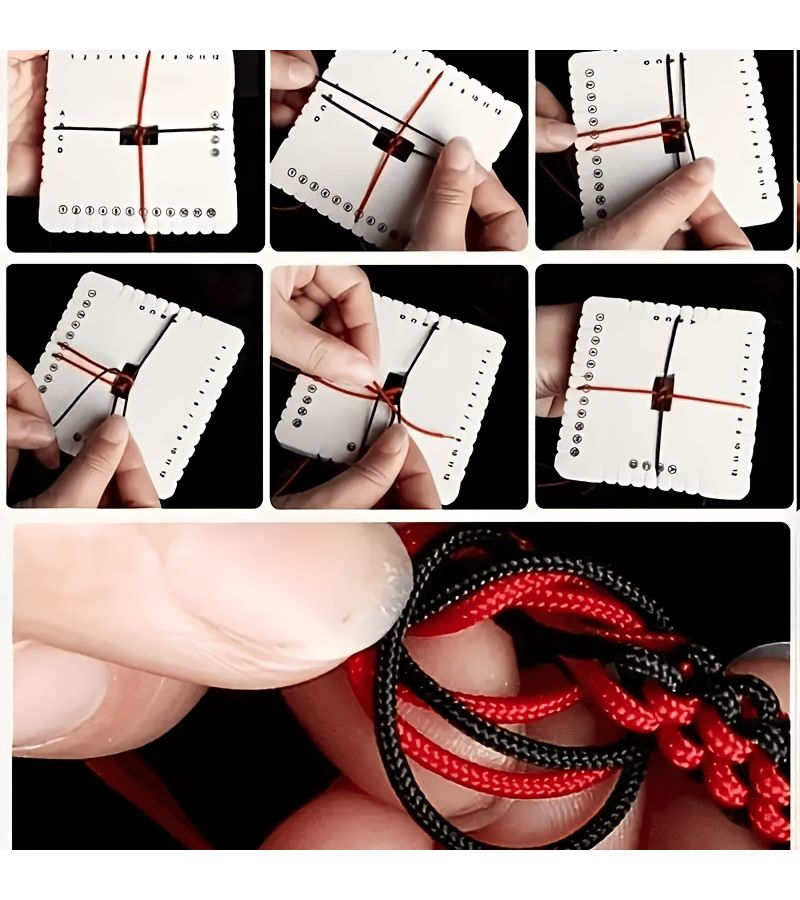 Round And Square Weaving Set 2pcs Hand Looms Crochet Hooks Yarn Craft Supplies - Image 3