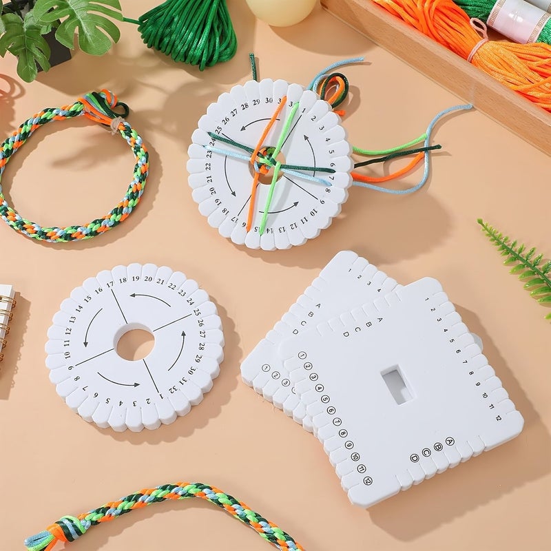 Round And Square Weaving Set 2pcs Hand Looms Crochet Hooks Yarn Craft Supplies - Image 1