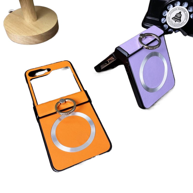 MagSafe Case, Cover for Samsung Galaxy Z Flip 5, Kickstand, Strong Magnetic, Rose Gold - Image 5