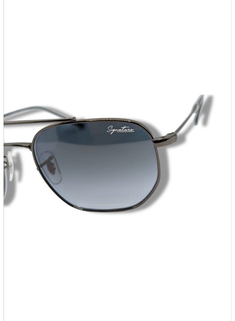 سيجنتشر SIG 8043-C3 نظارة شمسية مارشال مربعة للجنسين بتصميم هندسي طيار - Image 3