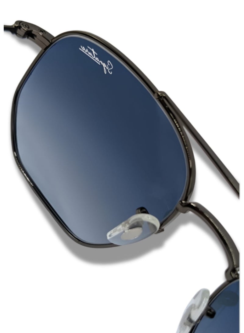 سيجنتشر SIG 8043-C3 نظارة شمسية مارشال مربعة للجنسين بتصميم هندسي طيار - Image 4
