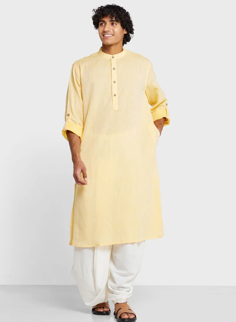 Fabindia Mandarin Collar Long Kurta