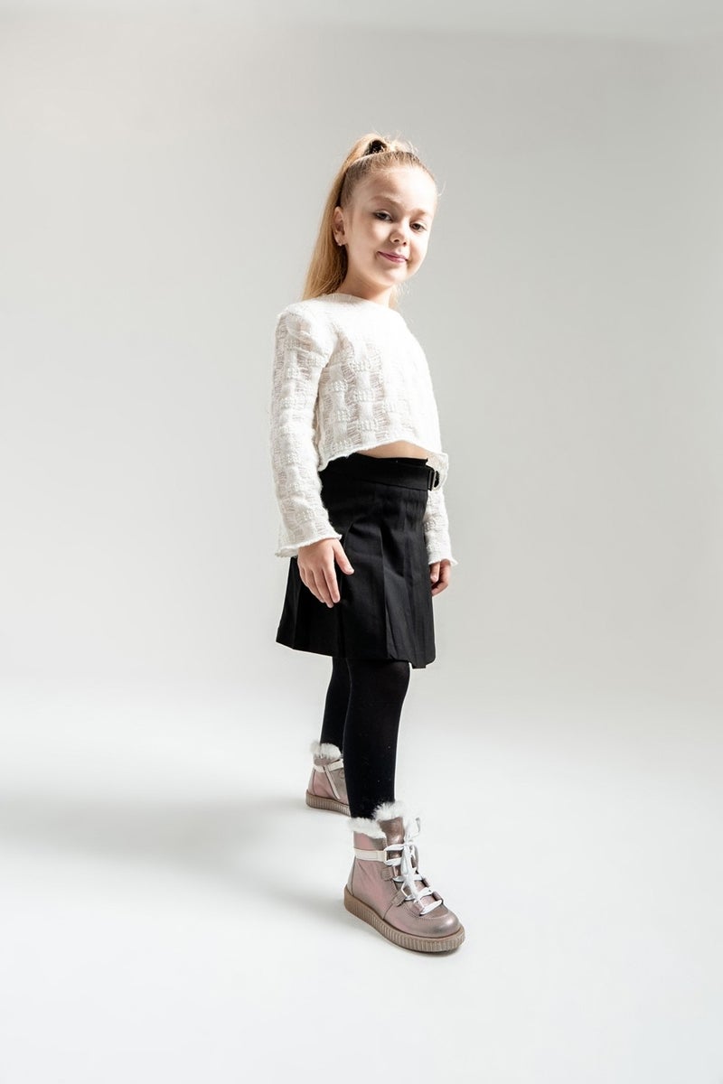 Mnpc Girl Mink Glittery Leather Anatomical Daily Boots - Image 3