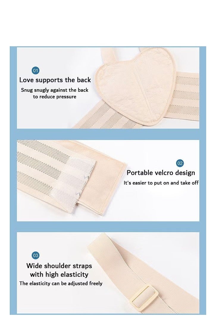 حزام دعم البطن للحمل، حزام دعم البطن قابل للتعديل وجيد التهوية، لتخفيف آلام الظهر والخصر والحوض - Image 2
