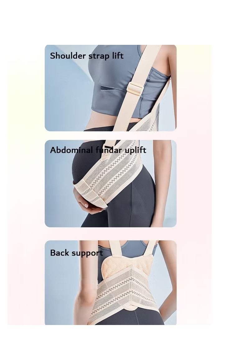 حزام دعم البطن للحمل، حزام دعم البطن قابل للتعديل وجيد التهوية، لتخفيف آلام الظهر والخصر والحوض - Image 5
