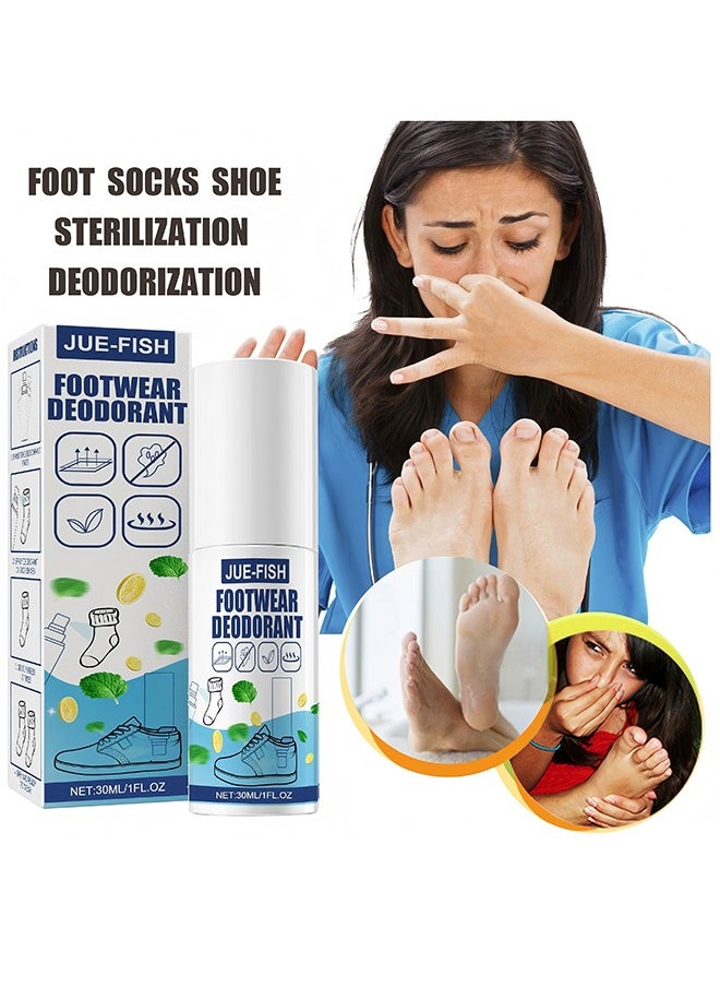 JUE-FISH Shoes And Shoe Cabinet Deodorizer Spray – Shoe And Socks Deodorizer - Quickly Eliminates Odors From Shoes, Socks And Sweaty Feet, keeping Them Fresh For A Long Time