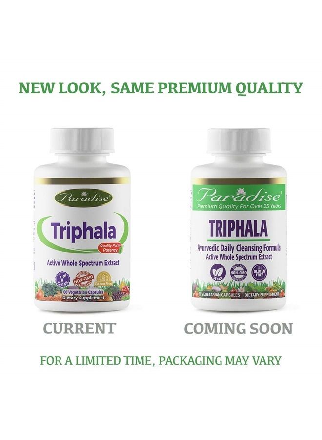 Paradise Herbs Triphala Extract, Vegan, Non GMO, Gluten Free, 60 Vegetarian Capsules - Image 2