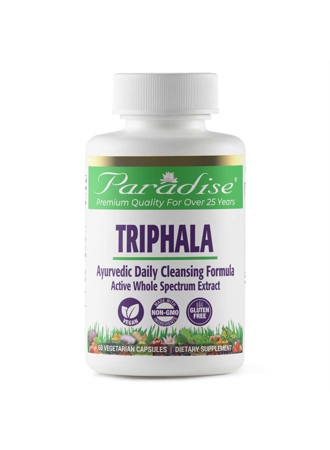 Paradise Herbs Triphala Extract, Vegan, Non GMO, Gluten Free, 60 Vegetarian Capsules - Image 1
