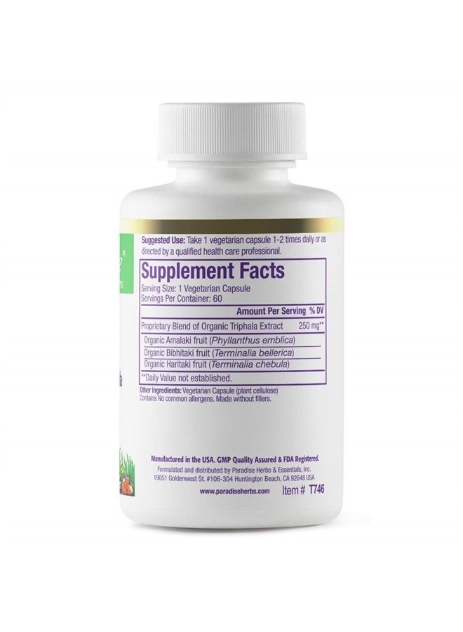 Paradise Herbs Triphala Extract, Vegan, Non GMO, Gluten Free, 60 Vegetarian Capsules - Image 3