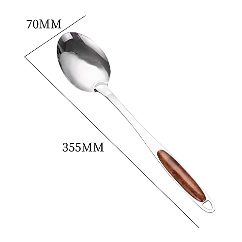NAIDEV Stainless Steel Oval Server Spoon Cooking Spoon Solid Utensil Kitchen Tools etc (Serving Spoon) - Image 5