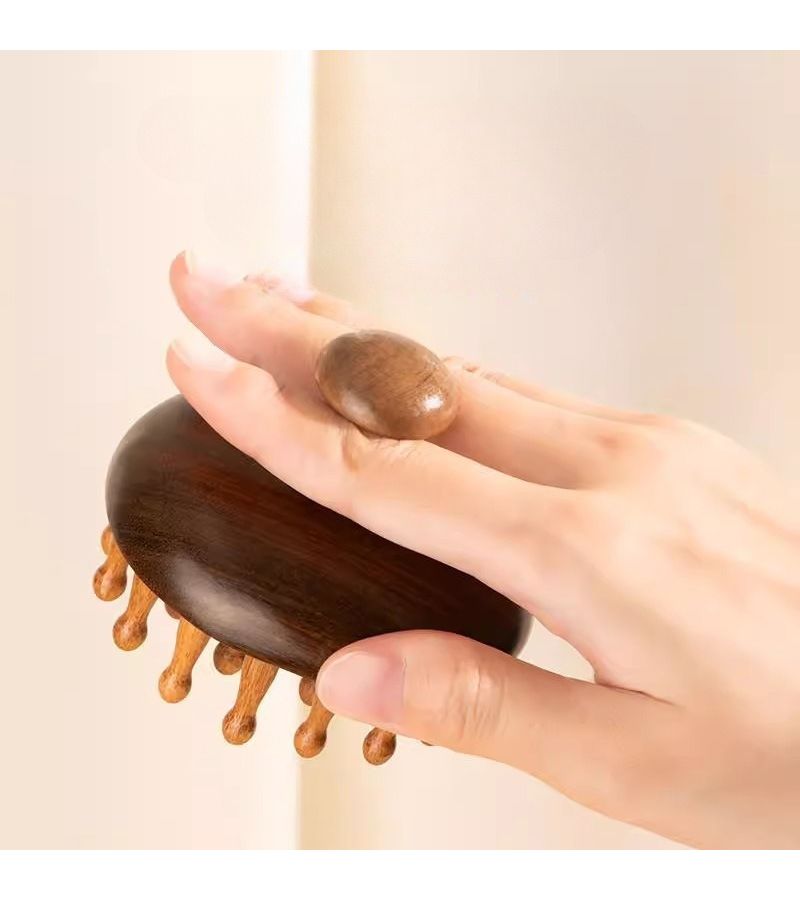 Upgraded Mushroom Massage Comb Handheld Soothing Tool for Head Neck Shoulders Body - Image 2