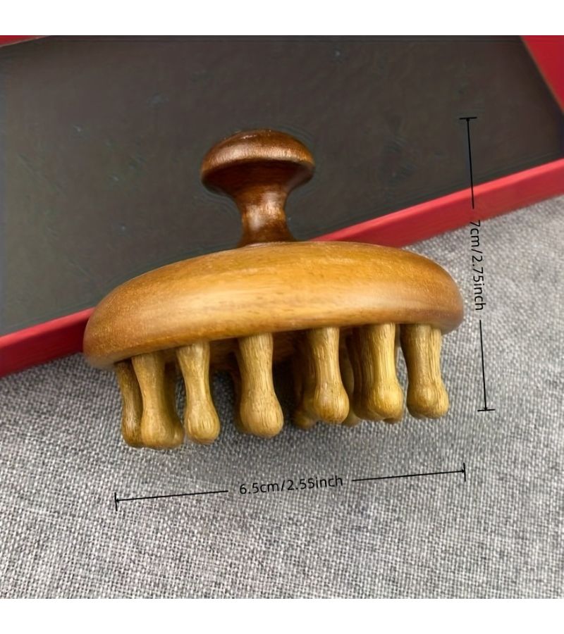 Upgraded Mushroom Massage Comb Handheld Soothing Tool for Head Neck Shoulders Body - Image 3
