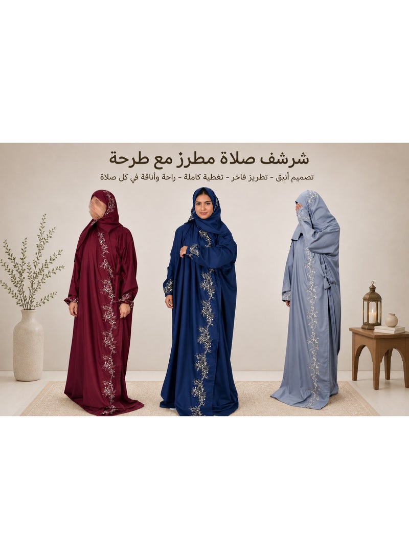 Set of 3 Embroidered Prayer Garments for Women – Three garments featuring elegant embroidery, soft and comfortable fabric, and high quality; available in various colors, suitable for daily use and gifting.