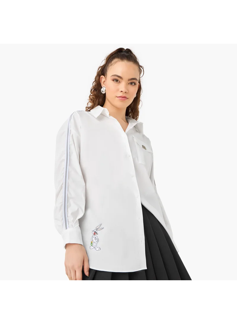 اس بي كاركترز Bugs Bunny Embroidered Shirt with Front Pocket
