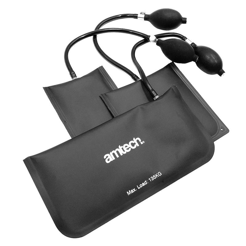 Amtech J1820 Inflatable Wedge Set, 3 Air Bags for Lifting, Levelling, Auto and Household use, Max 135kg Load Capacity - Image 1