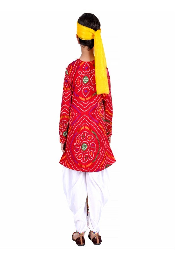 DESI ANDAAZ Rajasthani Dress For Boys Indian State Fancy Dress Costume for Kids - Image 3