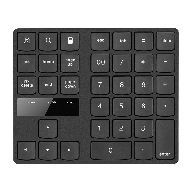2.4G Wireless Numeric Keyboard Portable 35 Keys Financial Accounting Office Keyboard Built-in Rechargeable Battery Black - Image 1