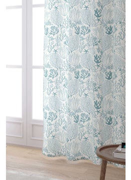 Cango Home Blue and White Marine Themed Patterned Digital Printed Curtain CGH584-PR  - Image 2