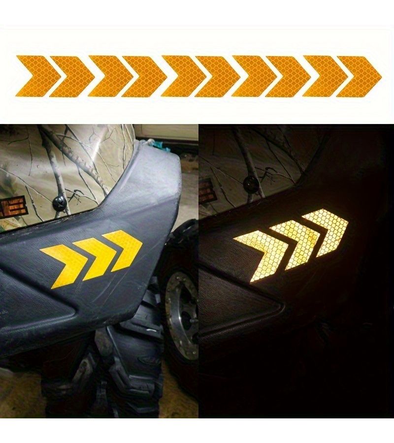 White Waterproof Reflective Arrow Stickers For Cars RVs Motorcycles Bicycles Night Visibility - Image 5