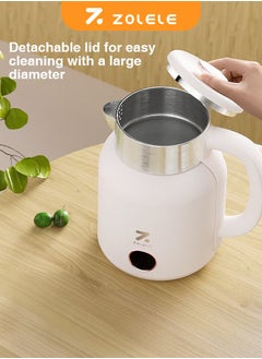 ZOLELE ZOLELE Smart Electric Kettle HK152 Cordless 1.5L Electric Kettle, Fast Boiling 6 Speed Temperatue Settings, Auto Shut-Off, LED Indicator Lights - White  - Image 4