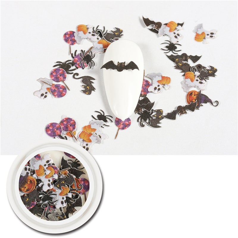 Christmas Helloween Nail Flakes Stickers Colorful Confetti Paillette Manicure Nail Art Supplies DIY Nail Decoration Sequins Nail Decoration Sticker - Image 2