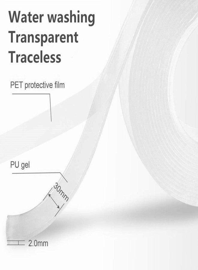 Whitecloud TRANSFORMING HOMES® Ivy Grip Tape Strong Removable Washable and Reusable Anti Slip Double Sided Transparent Tape (429) (1 Meter) 12x12x3cm - Image 5