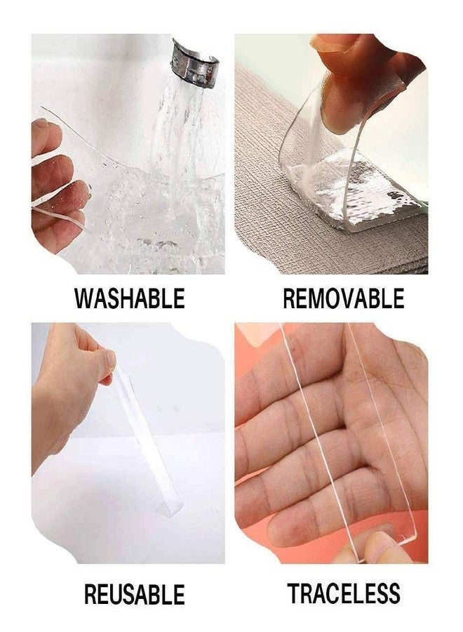 Whitecloud TRANSFORMING HOMES® Ivy Grip Tape Strong Removable Washable and Reusable Anti Slip Double Sided Transparent Tape (429) (1 Meter) 12x12x3cm - Image 4