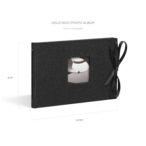 Kolo Noci Small 4x6 Photo Album, Holds 24 Photos, Ideal for Weddings and Baby Books, Black - Image 2
