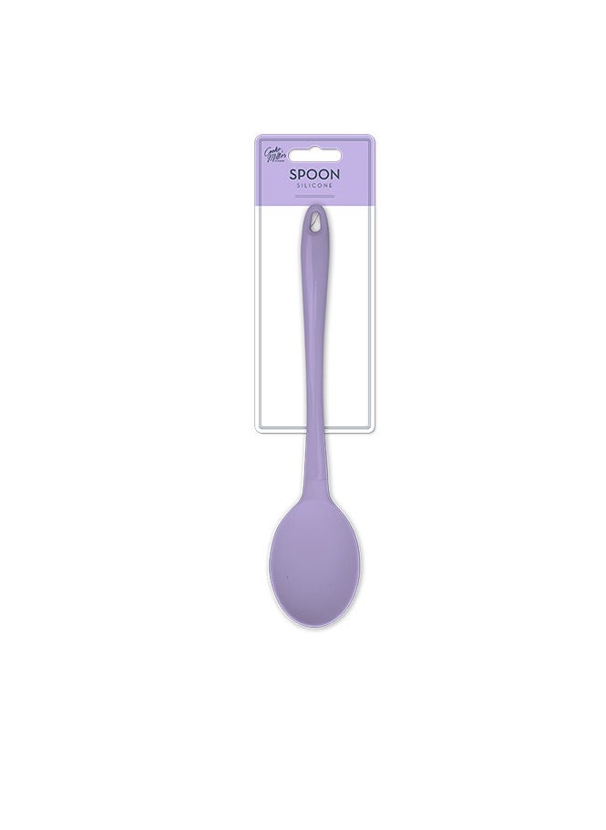 Cooke & Miller Pastel Silicone Solid Spoon: Heat Resistant, Flexible, Non-Stick, Easy to Clean, Dishwasher Safe, Comfortable Grip, Stylish, Versatile  - Image 2